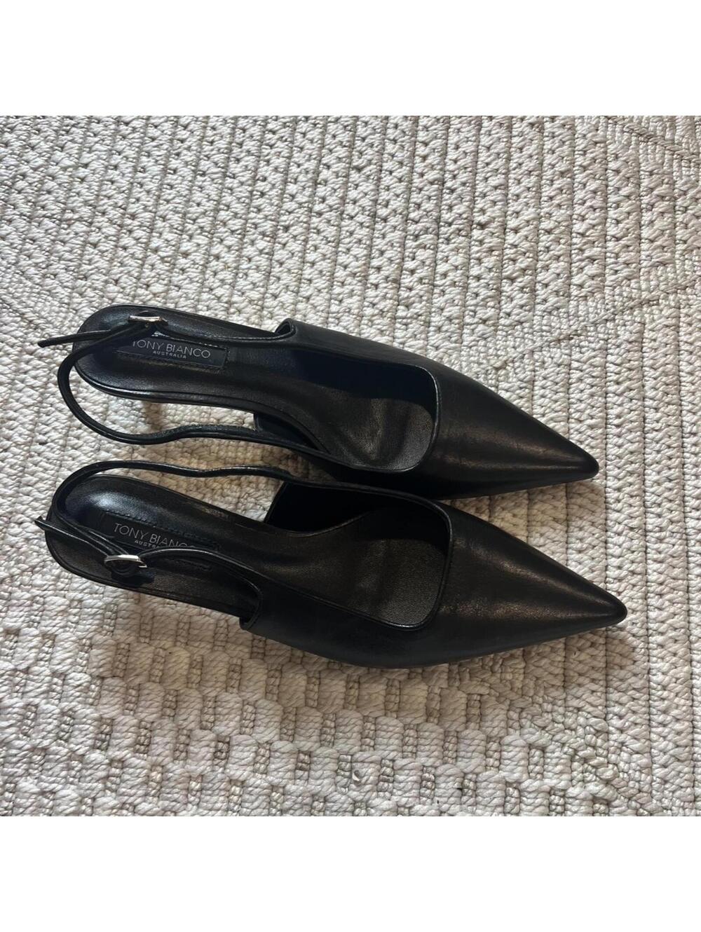 Tony Bianco Crush Slingback Pump in Black Vintage - Picture 2 of 6